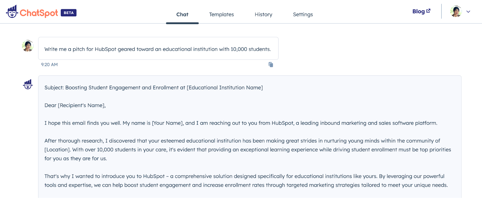 AI cold calling; ChatSpot is a conversational CRM bot that supports cold calling efforts